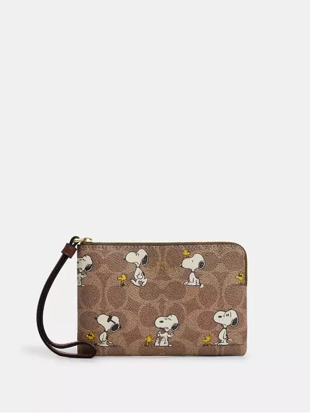Coach x Peanuts Snoopy corner zip wristlet wallet bag pouch